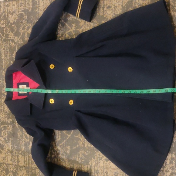 Cat And Jack Girls Large 10/12 Navy Double Breasted Coat Large 10/12 - Picture 10 of 10